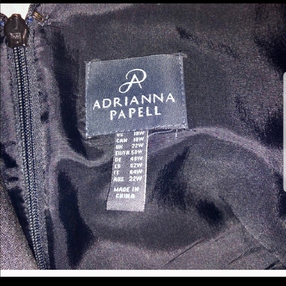 NWT! Adriana Papell Black Formal Gown, size 18W - Picture 2 of 4